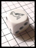 Dice : Dice - 6D - Koplow Seagull White and Grey Die - Troll and Toad Dec 2010